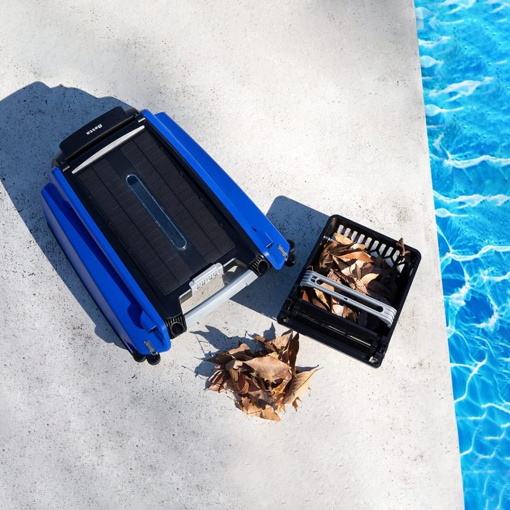Betta SE (2023 Model) - Solar Powered Automatic Robotic Pool Skimmer with Enhanced Core Durability and Re-Engineered Twin Salt Chlorine Tolerant Motors (Blue)